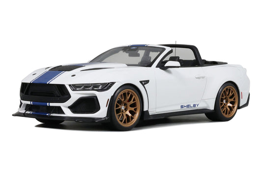 GT Spirit 2025 Ford Shelby Mustang Super Snake Convertible Oxford White 1:18