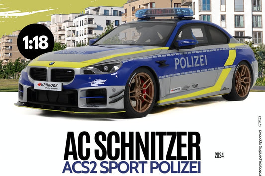 GT Spirit 2024 BMW M2 AC Schnitzer AC52 Polizei Blue Silver 1:18