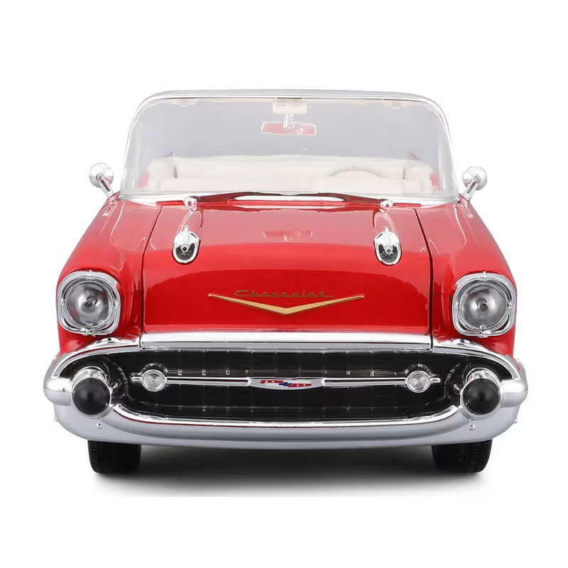 Maisto 1957 Chevrolet Bel Air Red and White 1:18