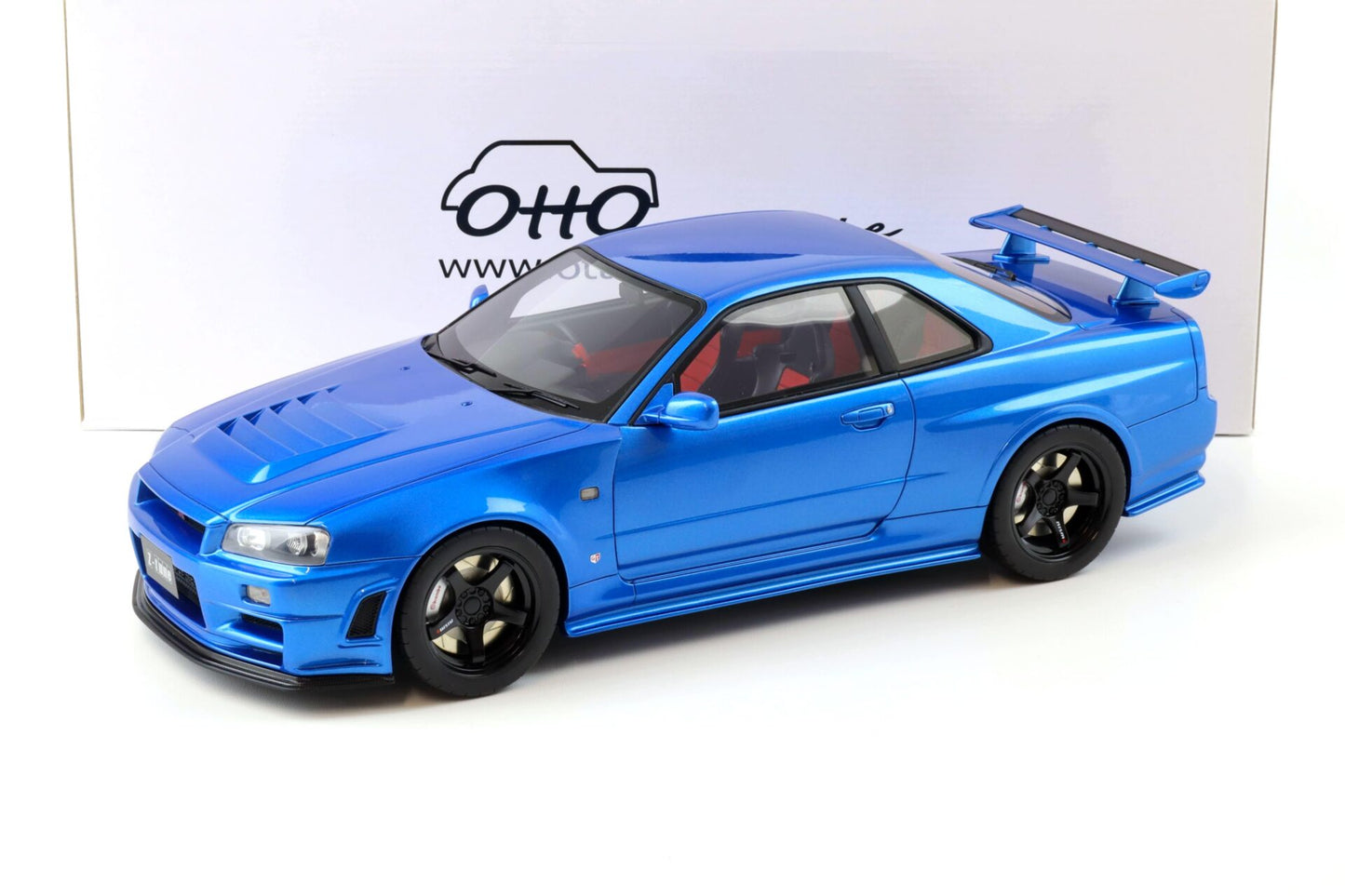 Otto 2005 Nissan Skyline GT-R R34 NISMO Z-Tune Bayside Blue 1:12