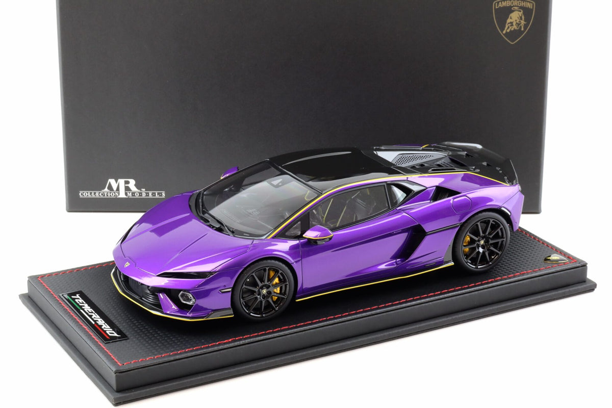 MR Models 2024 Lamborghini Temerario Alleggerita Package Viola Pasifae (Purple) WITH DISPLAY 1:18