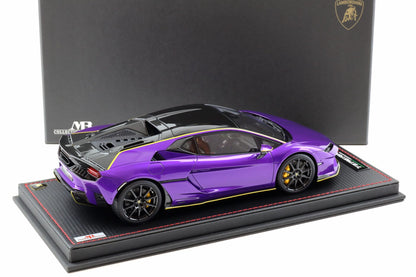 MR Models 2024 Lamborghini Temerario Alleggerita Package Viola Pasifae (Purple) WITH DISPLAY 1:18