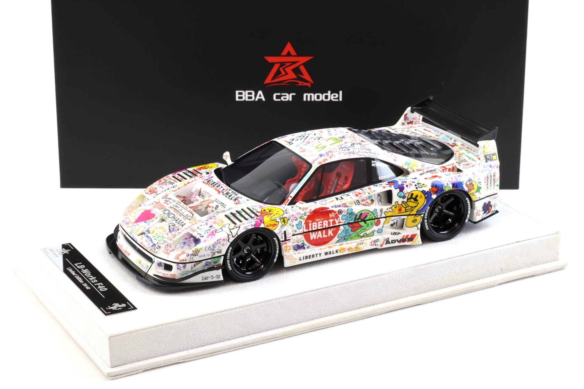 BBA Model Ferrari F40 LBWK LB-Works Special Livery White 1:18 – STM Diecast