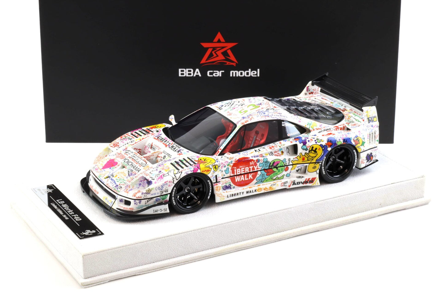 BBA Model Ferrari F40 LBWK LB-Works Special Livery White 1:18