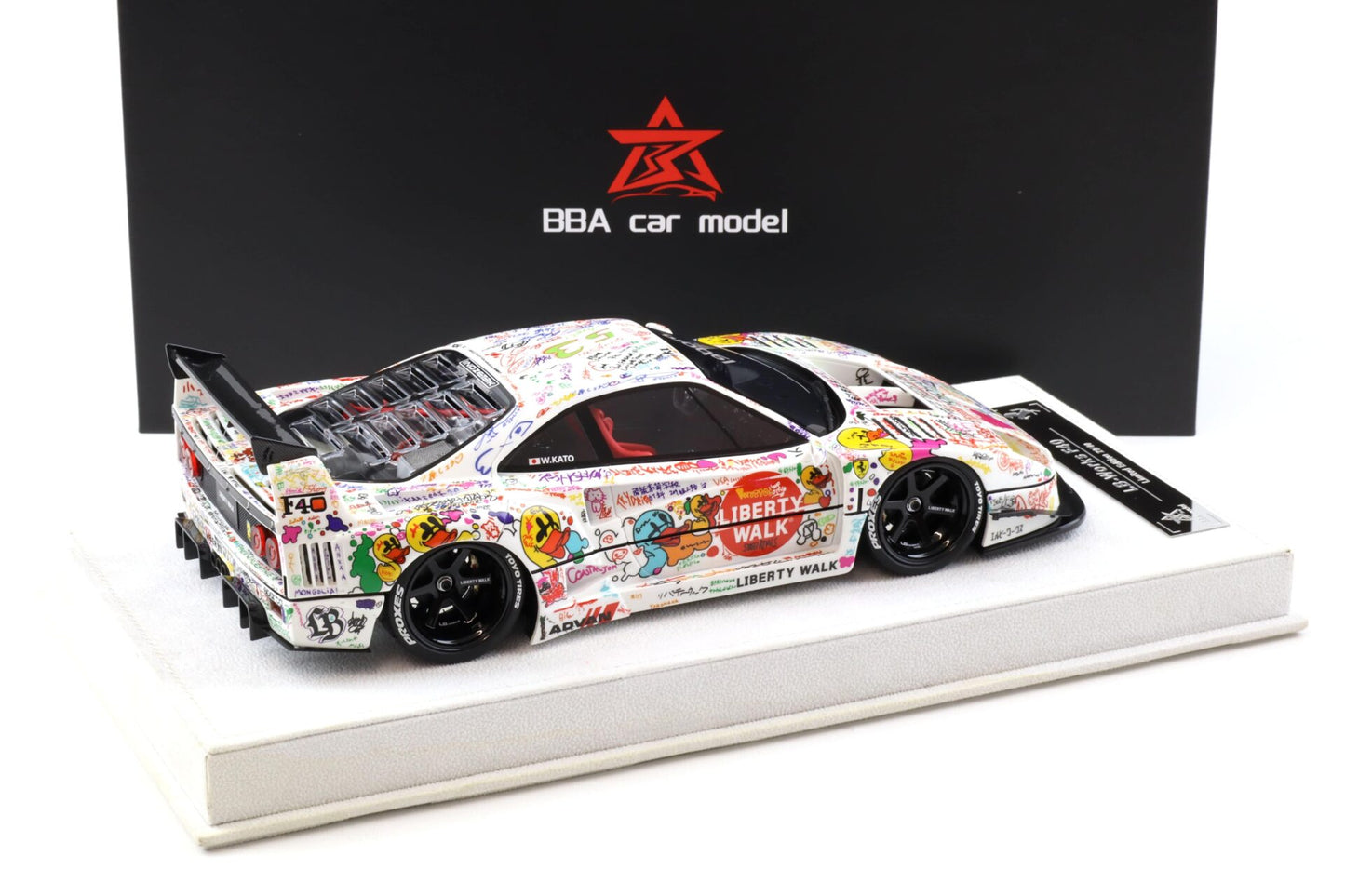 BBA Model Ferrari F40 LBWK LB-Works Special Livery White 1:18