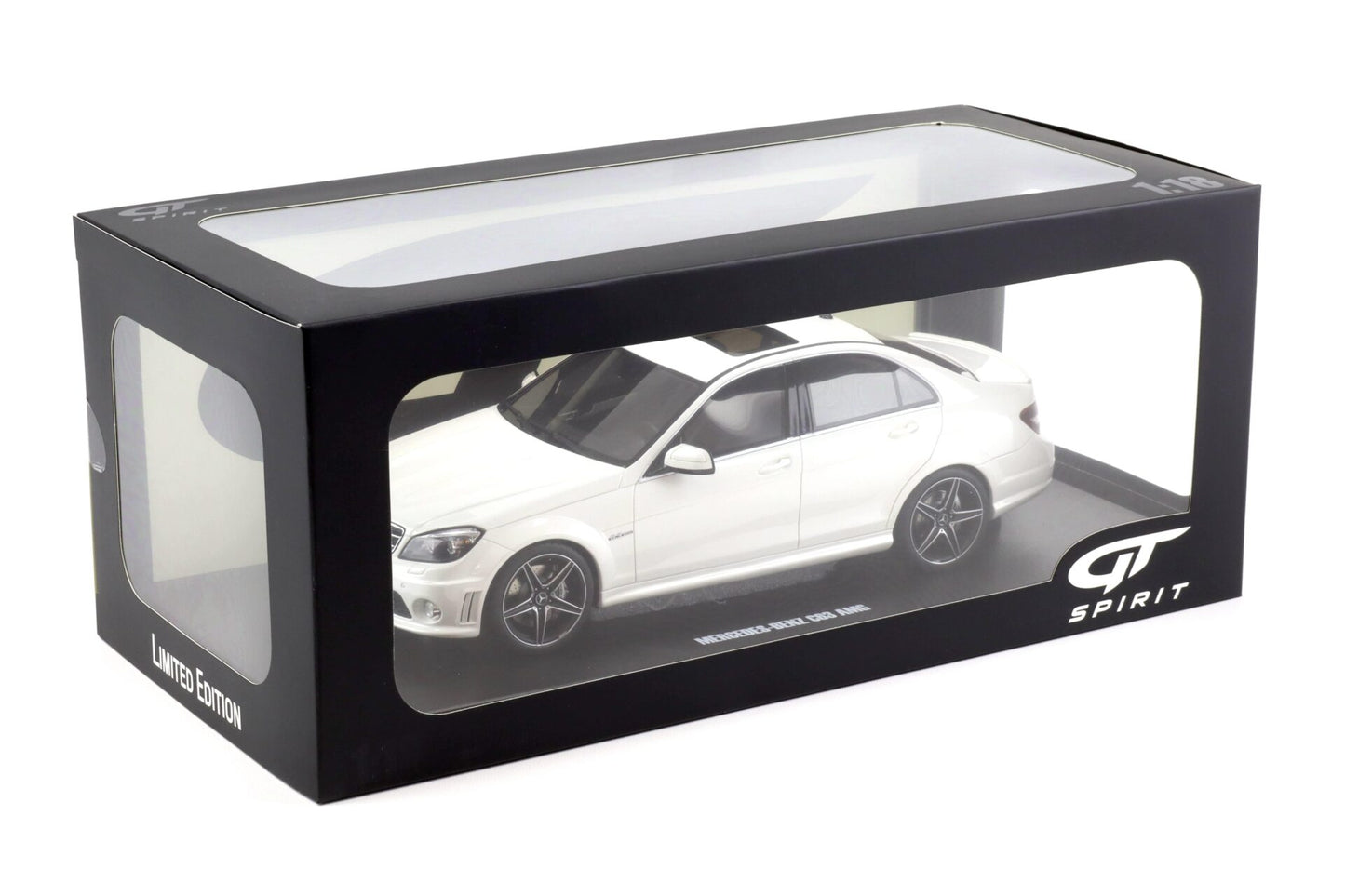 GT Spirit 2007 Mercedes Benz C63 AMG (W204) Sedan Diamond White 1:18