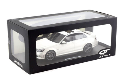 GT Spirit 2007 Mercedes Benz C63 AMG (W204) Sedan Diamond White 1:18