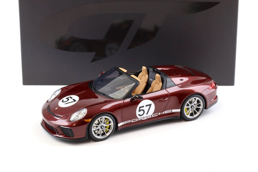 GT Spirit 2019 Porsche 911 991.2 Speedster Heritage Edition Cherry Metallic 1:18