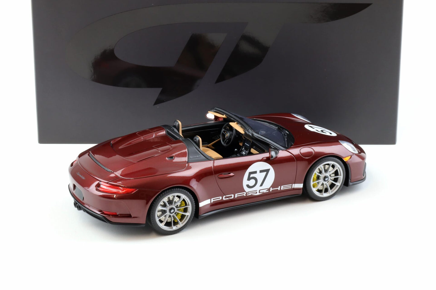 GT Spirit 2019 Porsche 911 991.2 Speedster Heritage Edition Cherry Metallic 1:18