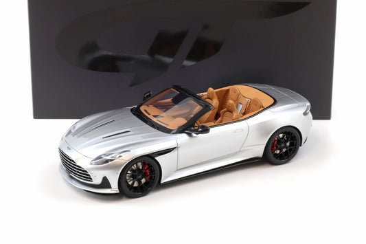 GT Spirit 2023 Aston Martin DB12 Volante Convertible Silver Metallic 1:18