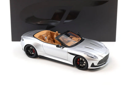 GT Spirit 2023 Aston Martin DB12 Volante Convertible Silver Metallic 1:18