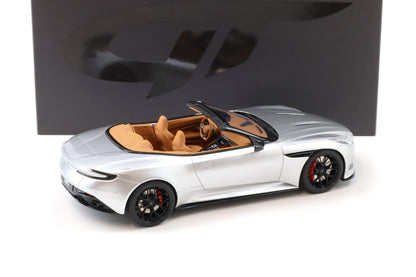 GT Spirit 2023 Aston Martin DB12 Volante Convertible Silver Metallic 1:18