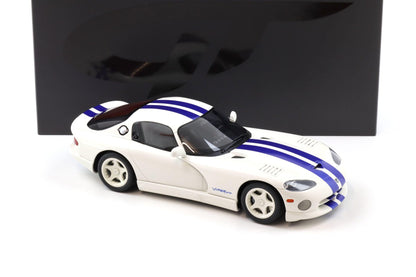 GT Spirit 1996 Dodge Viper GTS White w/ Blue Stripes 1:18