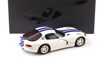 GT Spirit 1996 Dodge Viper GTS White w/ Blue Stripes 1:18