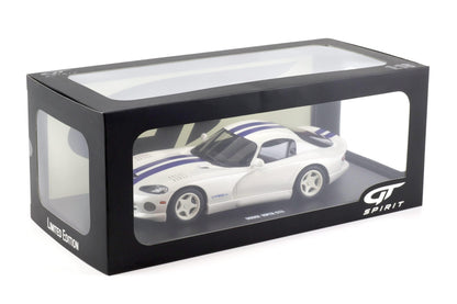 GT Spirit 1996 Dodge Viper GTS White w/ Blue Stripes 1:18