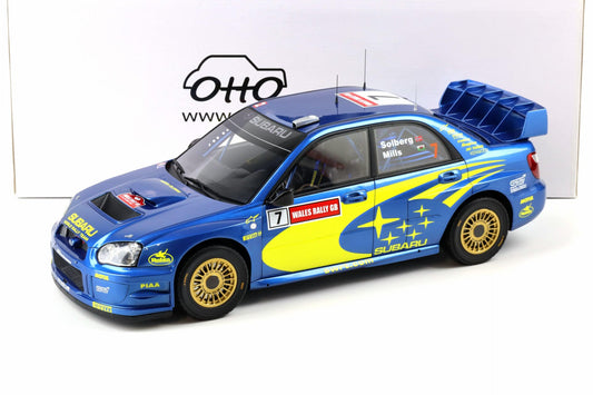 Otto 2003 Subaru Impreza WRC S9 #7 Winner Wales Rallye 2003 Blue 1:12