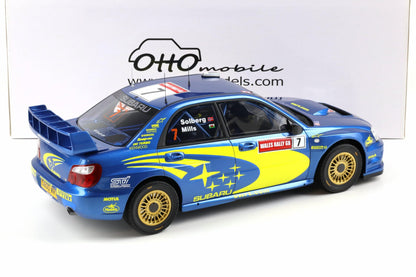 Otto 2003 Subaru Impreza WRC S9 #7 Winner Wales Rallye 2003 Blue 1:12