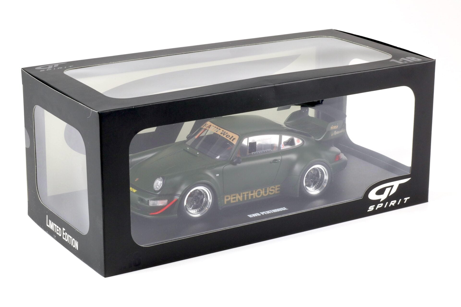 GT Spirit 2008 Porsche 911 964 RWB (Penthouse) Matte Army Green 1