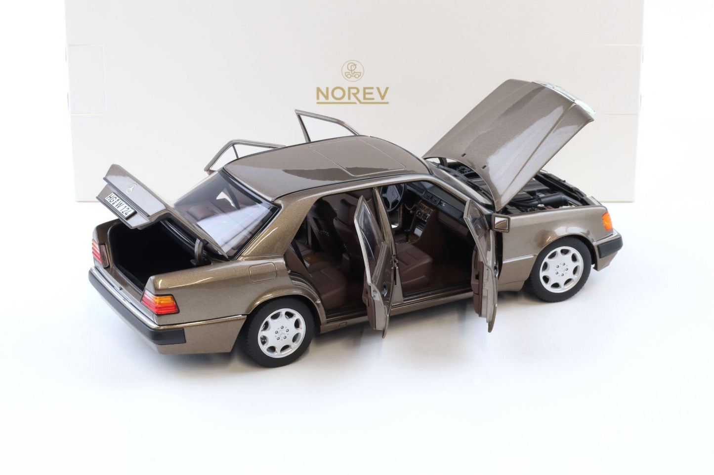 Norev 1990 Mercedes-Benz E Class 500E (W124) Impala Brown Metallic 1:18