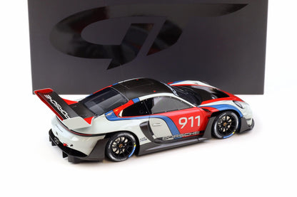 GT Spirit 2023 Porsche 911 992 GT3 R Rennsport White, Red, Blue 1:18