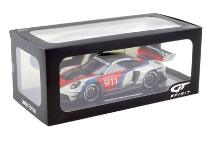 GT Spirit 2023 Porsche 911 992 GT3 R Rennsport White, Red, Blue 1:18
