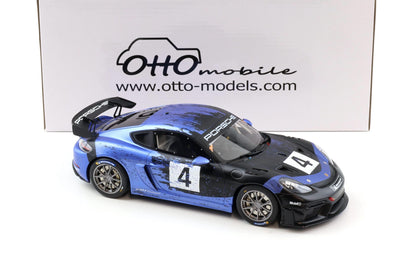 Otto 2021 Porsche 718 Cayman GT4 RS Clubsport #4 Blue & Black 1:18