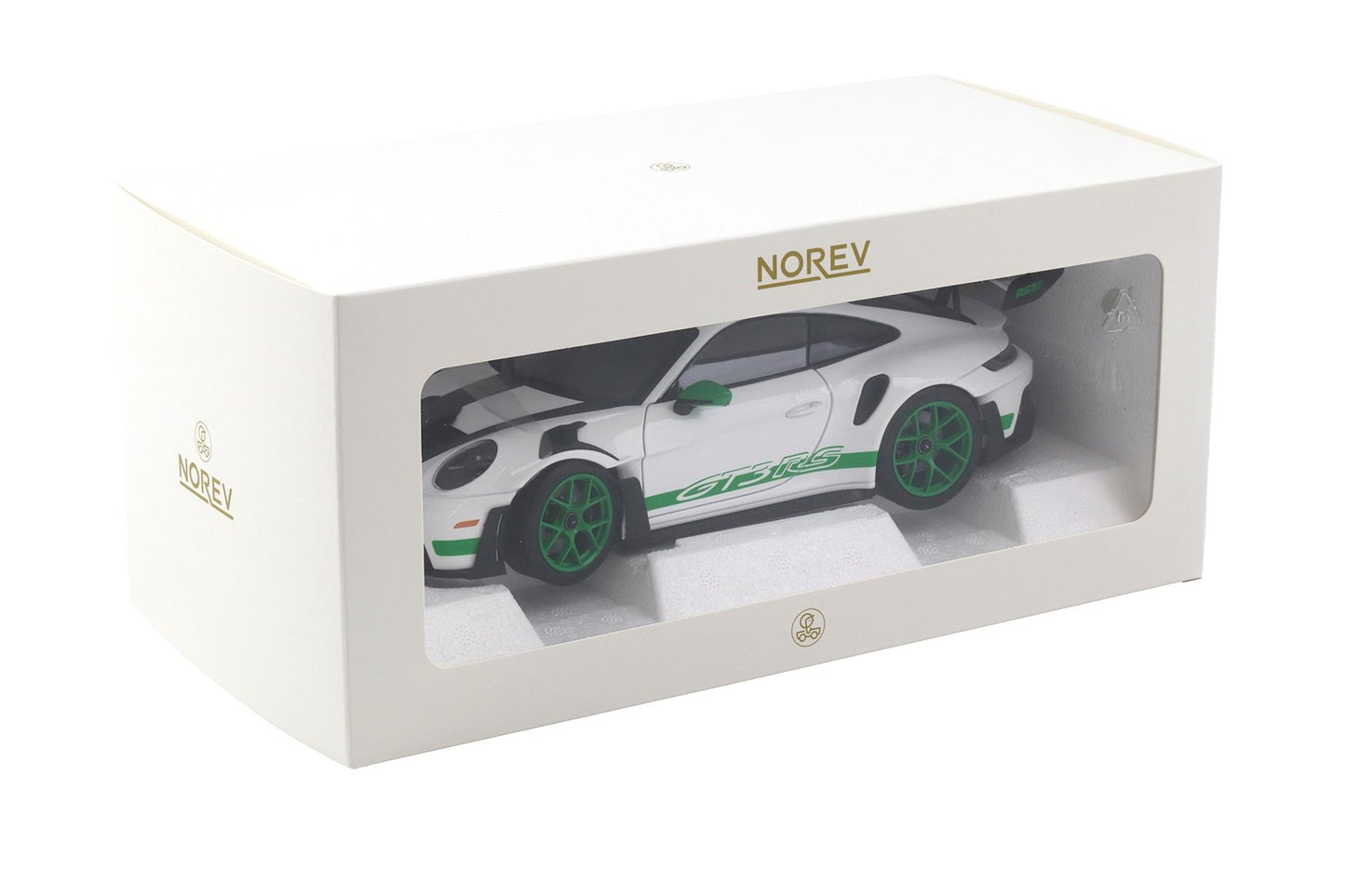 Norev 2022 Porsche 911 992 GT3 RS Weissach Package Tribute Edition White w/ Green 1:18