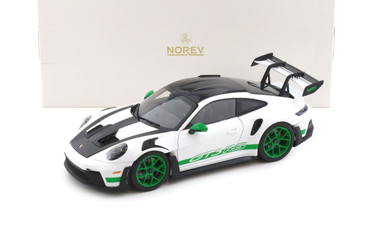Norev 2022 Porsche 911 992 GT3 RS Weissach Package Tribute Edition White w/ Green 1:18