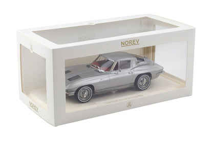 Norev 1963 Chevy Corvette C2 Stingray Sebring Silver 1:18