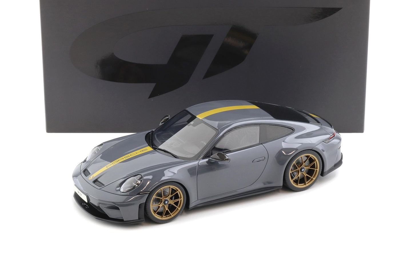 GT Spirit 2025 Porsche 911 992.2 GT3 Touring Slate Grey Neo w/ Gold Wheels & Stripe 1:18