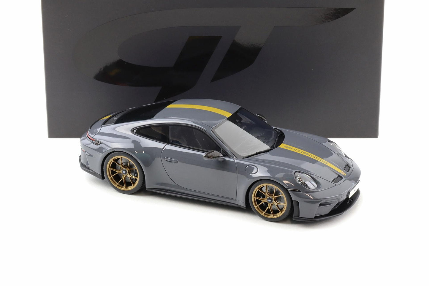 GT Spirit 2025 Porsche 911 992.2 GT3 Touring Slate Grey Neo w/ Gold Wheels & Stripe 1:18