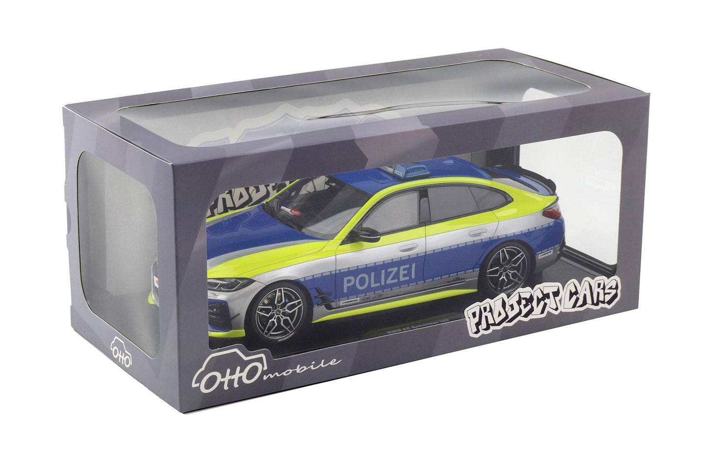 Otto 2022 BMW M4 (G82) AC Schnitzer ACS4 Polizei Blue Silver 1:18