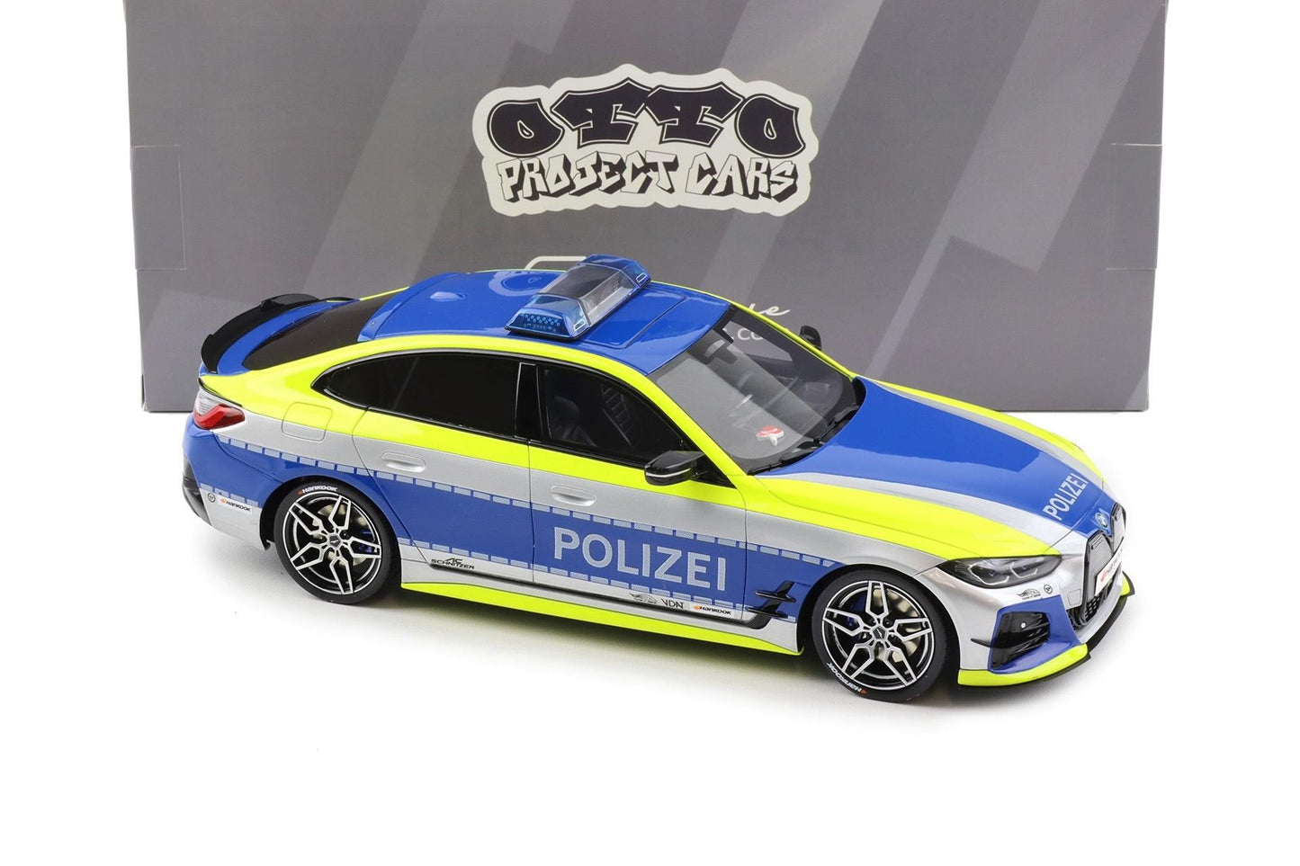 Otto 2022 BMW M4 (G82) AC Schnitzer ACS4 Polizei Blue Silver 1:18