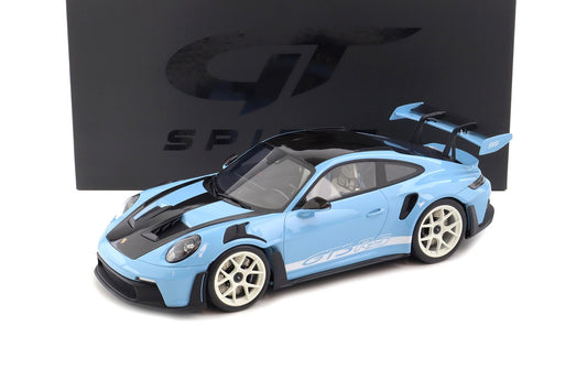 GT Spirit 2022 Porsche 911 992 GT3 RS w/ Weissach Pkg Gulf Blue w/ White Wheels & Deco 1:12