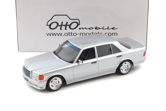 Otto 1989 Mercedes-Benz 560 6.0L SEL AMG W126 Brilliant Silver 1:18