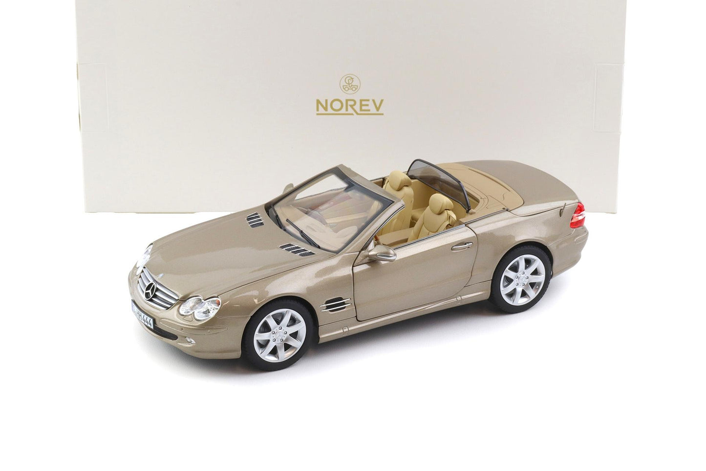 Norev 2003 Mercedes-Benz SL 500 Convertible Travertine Beige 1:18