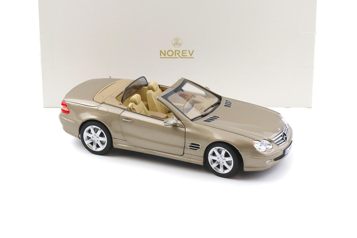 Norev 2003 Mercedes-Benz SL 500 Convertible Travertine Beige 1:18