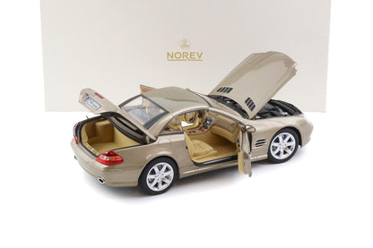 Norev 2003 Mercedes-Benz SL 500 Convertible Travertine Beige 1:18