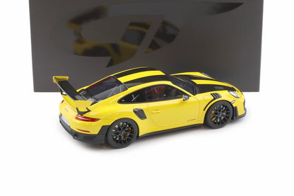 GT Spirit Porsche 911 991.2 GT2 RS w/ Weissach Pkg (Nurburgring Record) Yellow 1:18