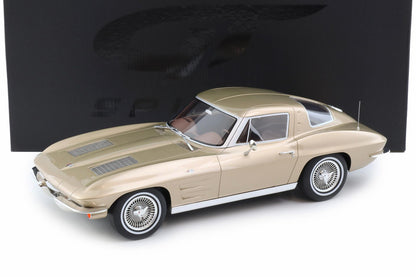 GT Spirit 1963 Chevy Corvette C2 Coupe Saddle Tan 1:12
