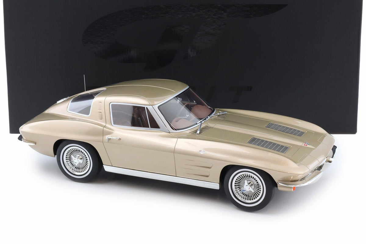 GT Spirit 1963 Chevy Corvette C2 Coupe Saddle Tan 1:12