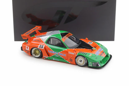 GT Spirit 2024 Mazda RX7 (FD3) LB Super Silhouette #55 Green & Orange 1:18
