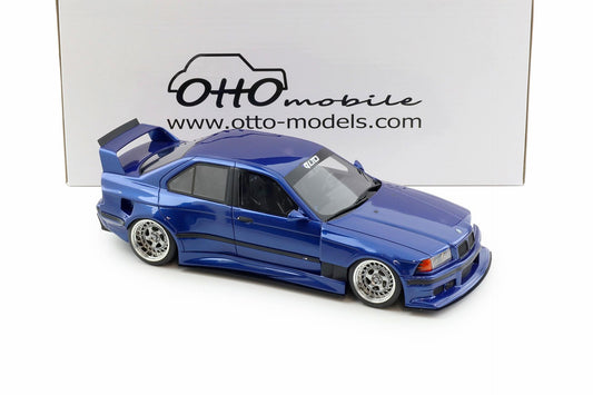 Otto 2023 BMW E36 M3 LTO Sedan Turbo Khyzyl Saleem Avus Blue 1:18