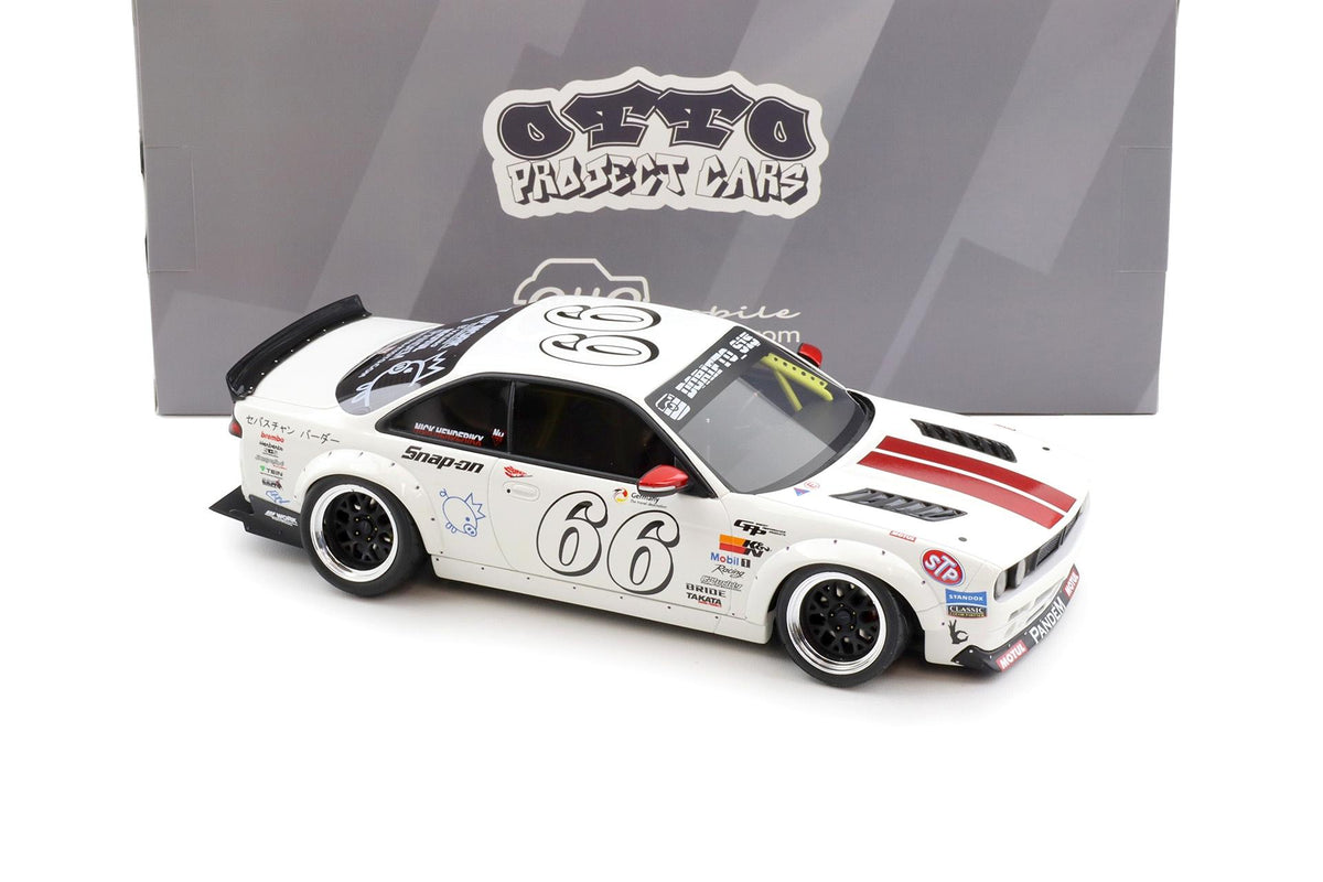 Otto 2024 Nissan Silvia (S14) #66 Boss Rocket Bunny White 1:18