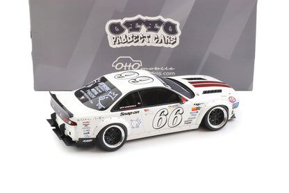 Otto 2024 Nissan Silvia (S14) #66 Boss Rocket Bunny White 1:18