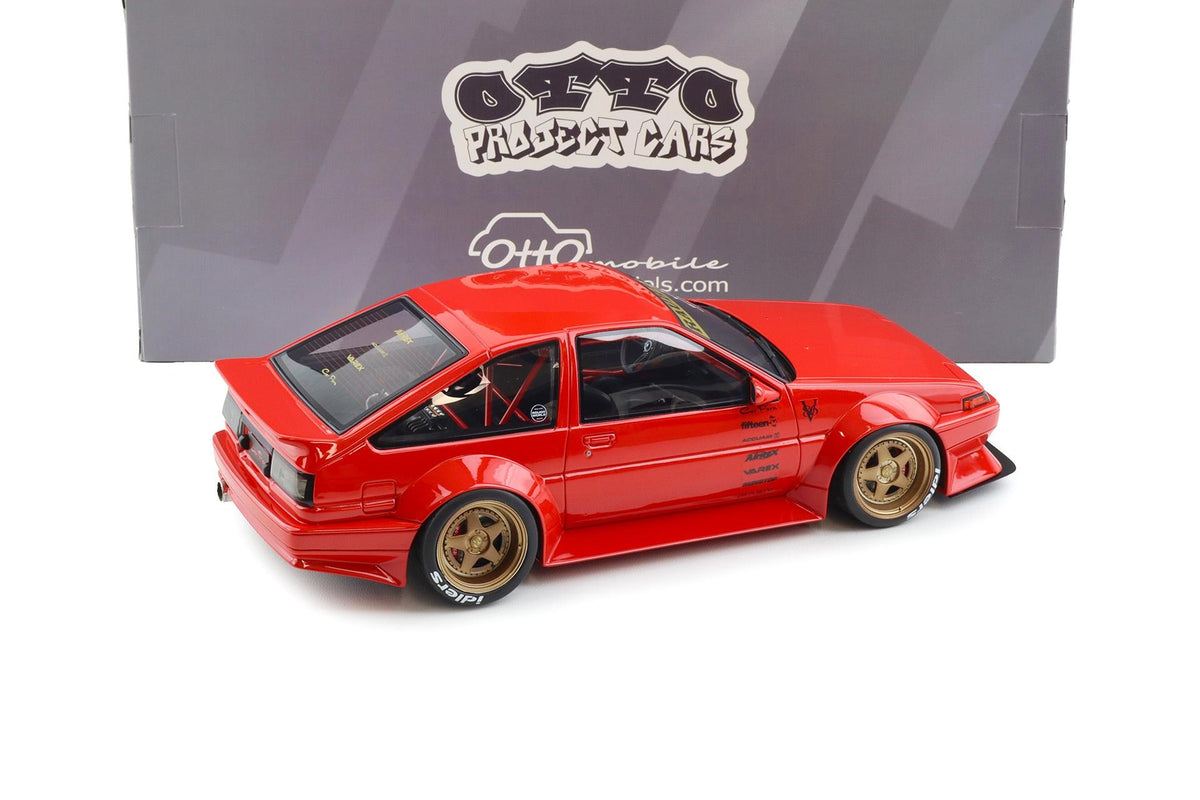 Otto 1986 Toyota Sprinter Trueno (AE86) Widebody Ferrari Rosso Corsa Red 1:18