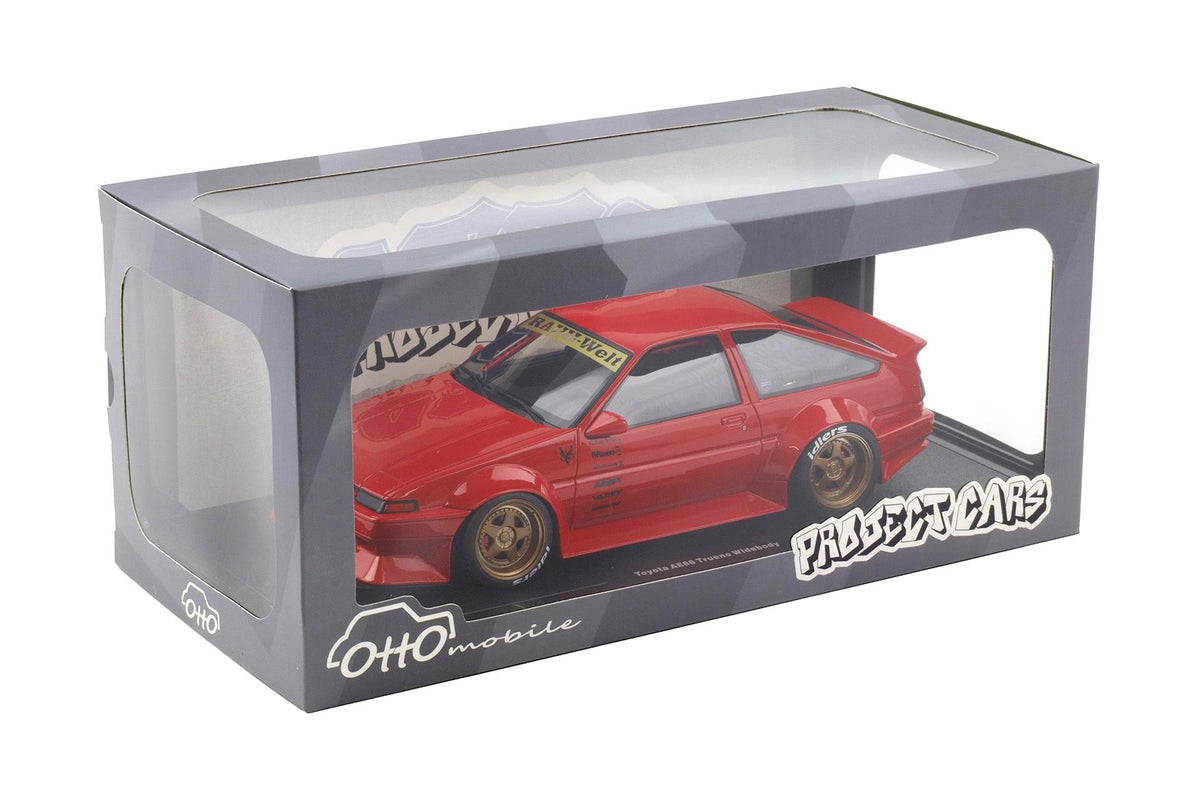 Otto 1986 Toyota Sprinter Trueno (AE86) Widebody Ferrari Rosso Corsa Red 1:18