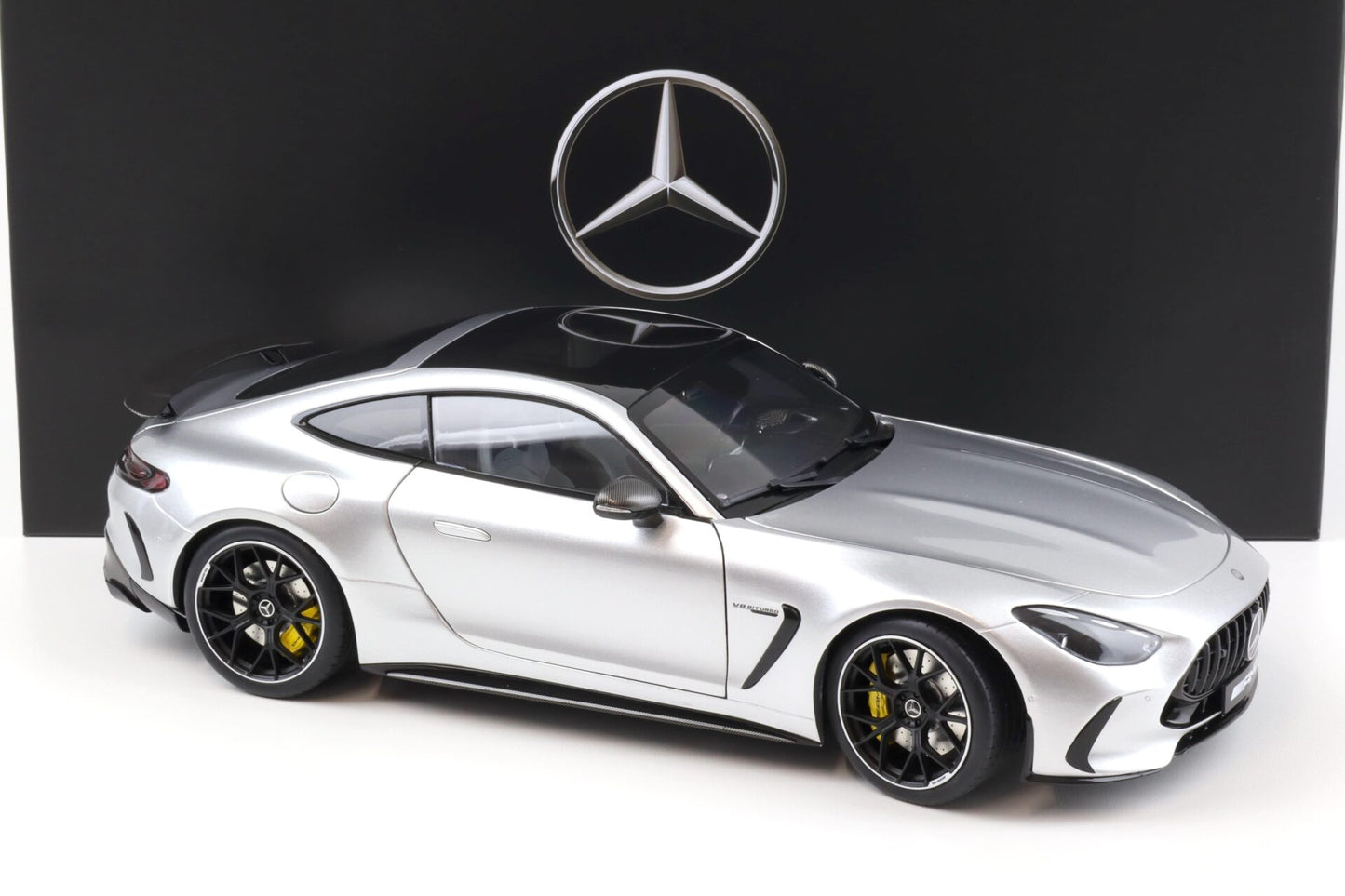 NZG Mercedes Benz AMG GT63 Coupe (C192) Hightech Silver 1:12 DEALER EDITION