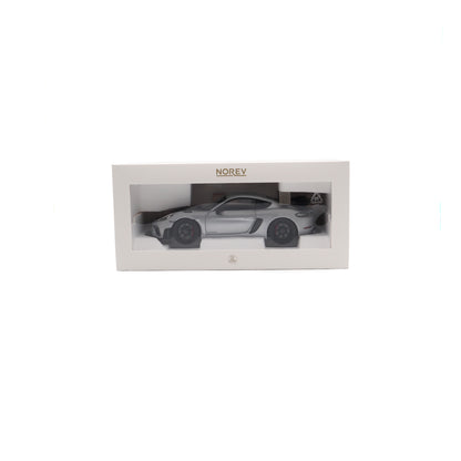 Norev 2023 Porsche 718 Cayman GT4 RS w/ Weissach Package GT Silver Metallic 1:18