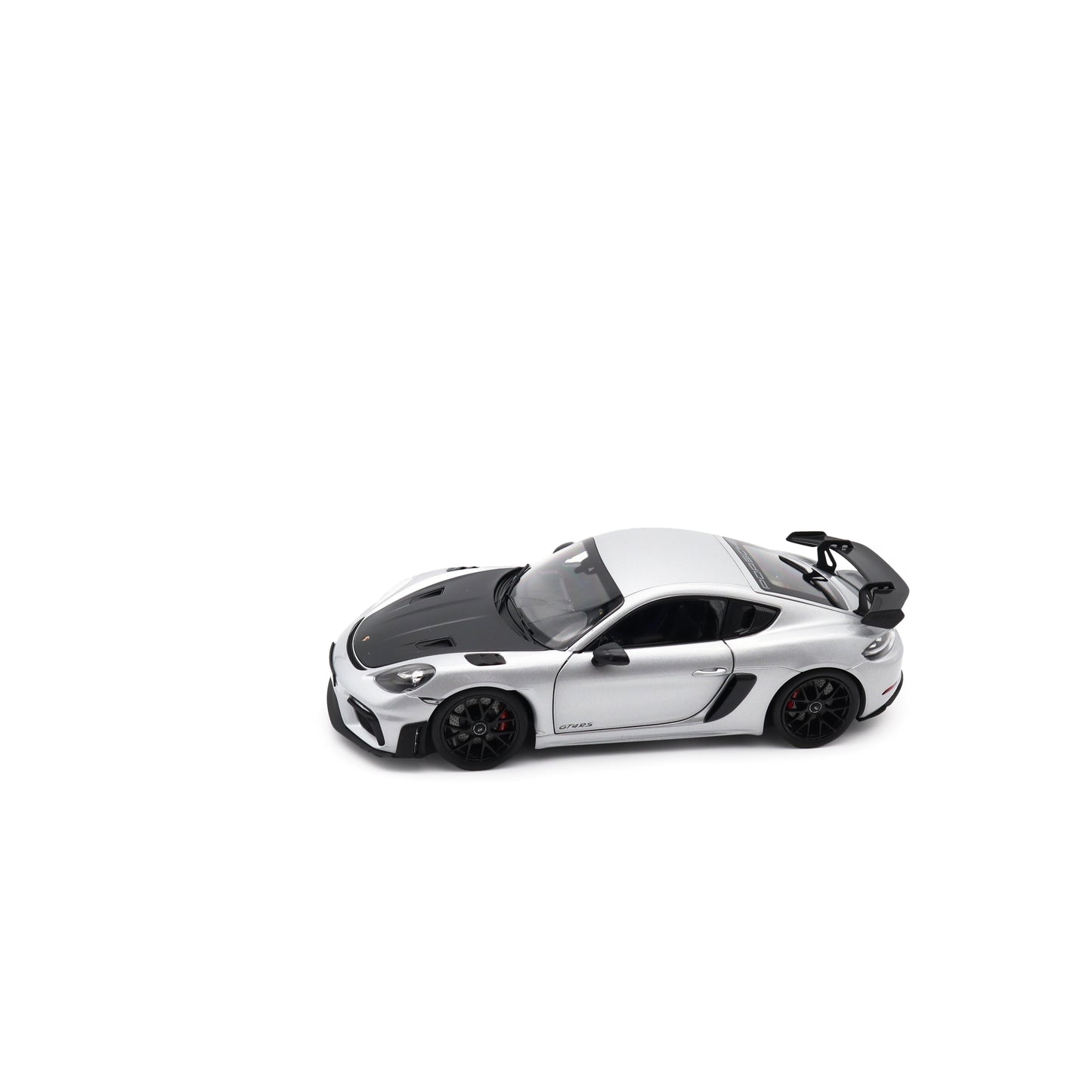 Norev 2023 Porsche 718 Cayman GT4 RS w/ Weissach Package GT Silver Metallic 1:18